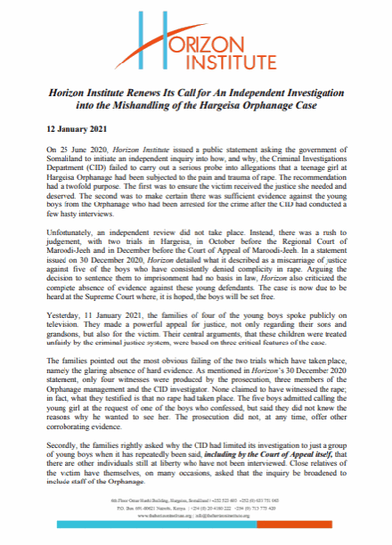 Horizon Institute Renews Its Call for An Independent Investigation into Hargeisa Orphanage.pdf
